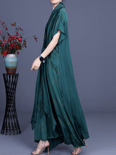 Irregular Tie V-Neck Print Dress
